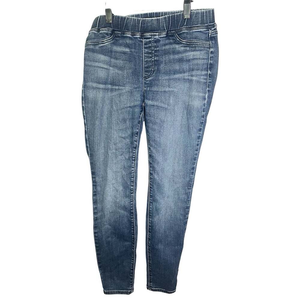 Eileen Fisher Jeans Sz S Medium Wash Organic Cotton Stretch Elastic Waist